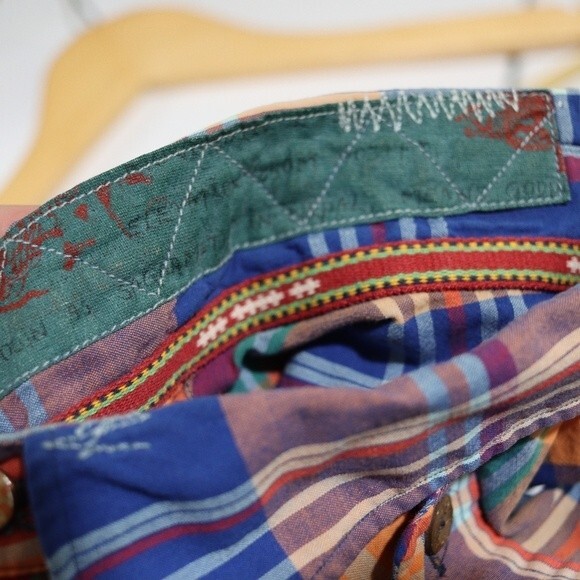 Ralph Lauren Thick Green Plaid Button Down Classic Fit Shirt Medium Cotton - Picture 6 of 11